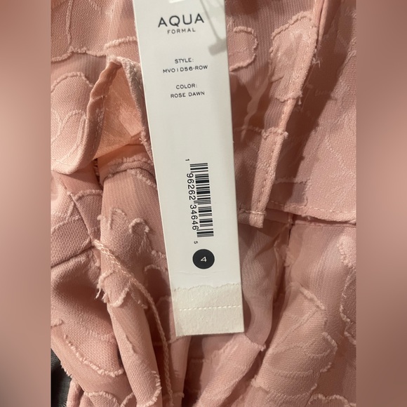 Aqua Womens Pink Cold Shoulder Maxi Semi-Formal Cocktail and Party Dress NWT 4 - Picture 5 of 5
